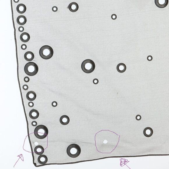 Damaged/Store Return Prada Brown Embellished Chiffon Scarf - Picture 2 of 8